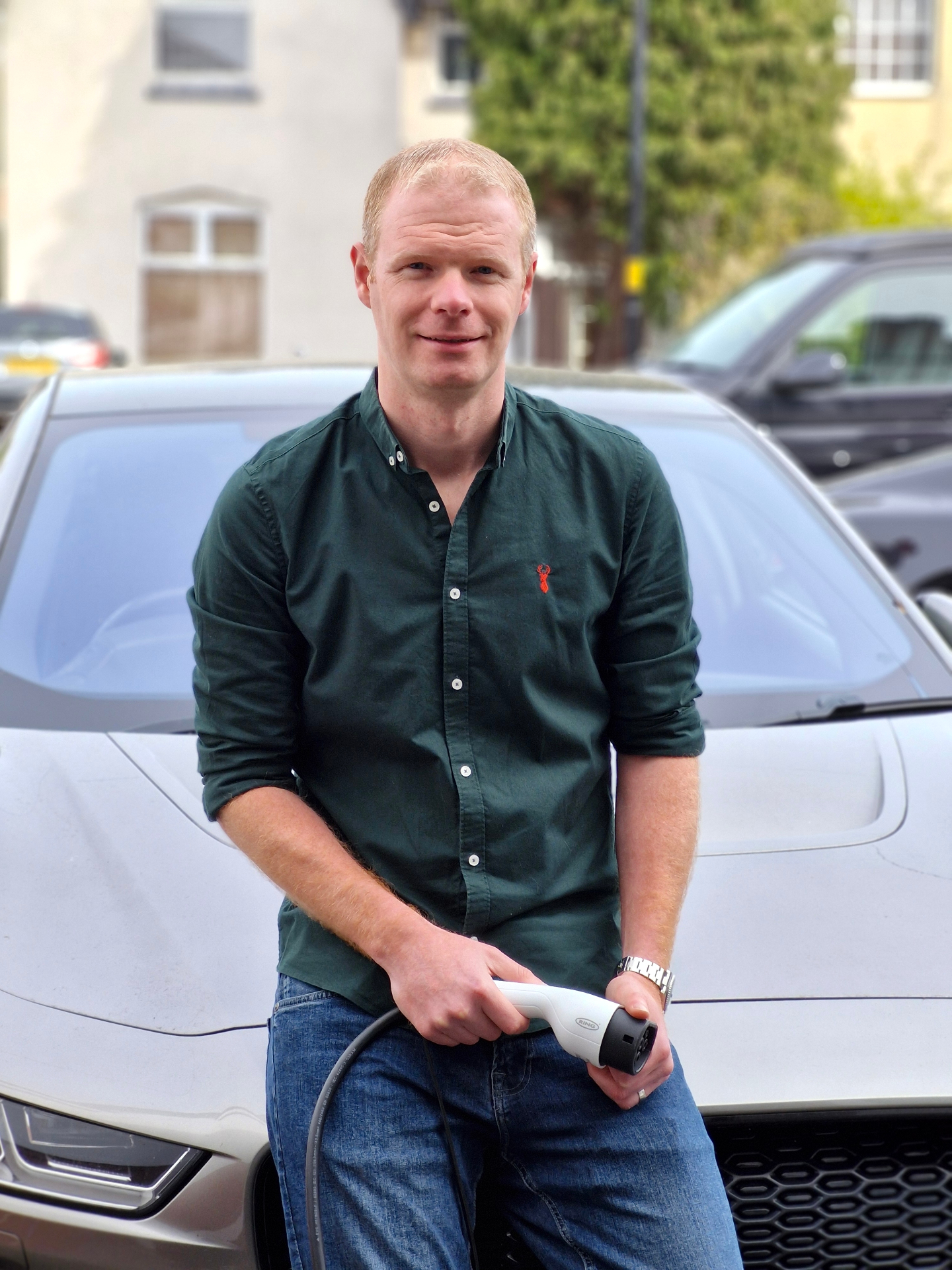Paul with an EV charger